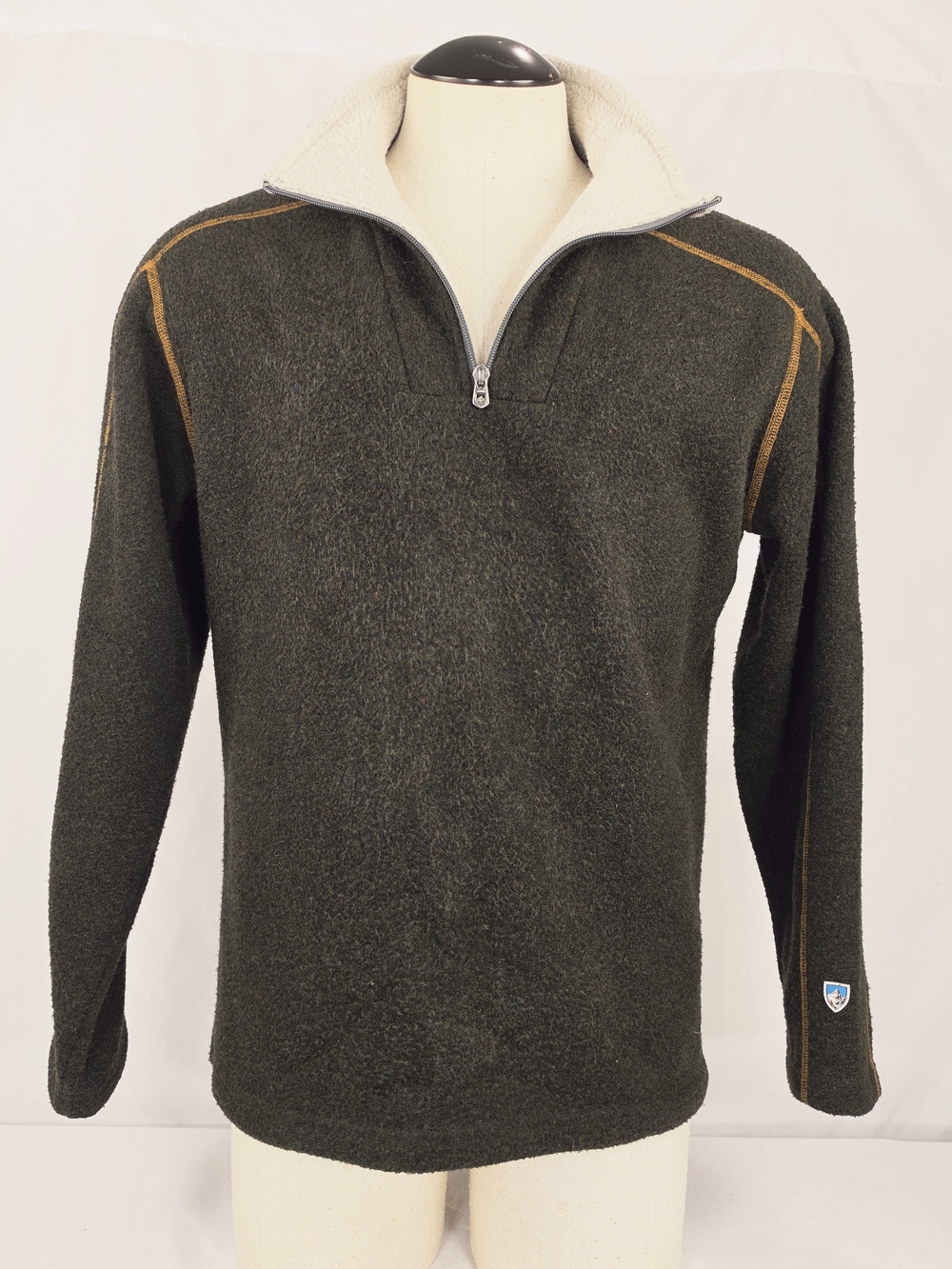Kuhl Europa Men's Brown Quarter-Zip Sherpa Pullover